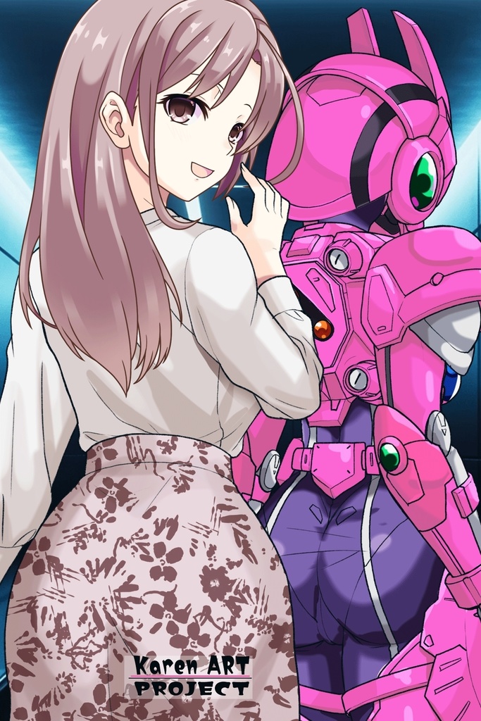 カレンちゃん+アニス・ファームの装備カレンオリジナルカラー【超音戦士ボーグマン05】背面アングル Karen is wearing Anice Farm's Powered Suit KarenOriginal Color【Sonic Soldier Borgman05】Back Angle