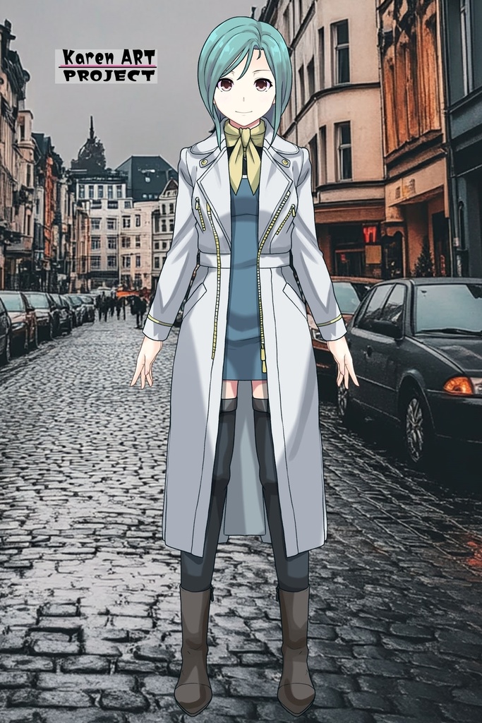 カレンちゃん+エウレカのA.C.I.D.制服【交響詩篇エウレカセブン01】正面アングル Karen is wearing EUREKA's A.C.I.D. Uniform【EUREKA SEVEN HI-EVOLUTION01】Front Angle