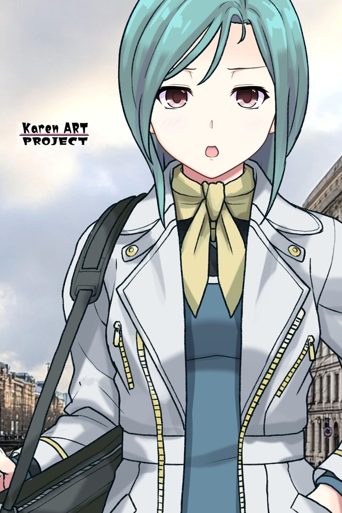 カレンちゃん+エウレカのA.C.I.D.制服【交響詩篇エウレカセブン01】正面アングル Karen is wearing EUREKA's A.C.I.D. Uniform【EUREKA SEVEN HI-EVOLUTION01】Front Angle