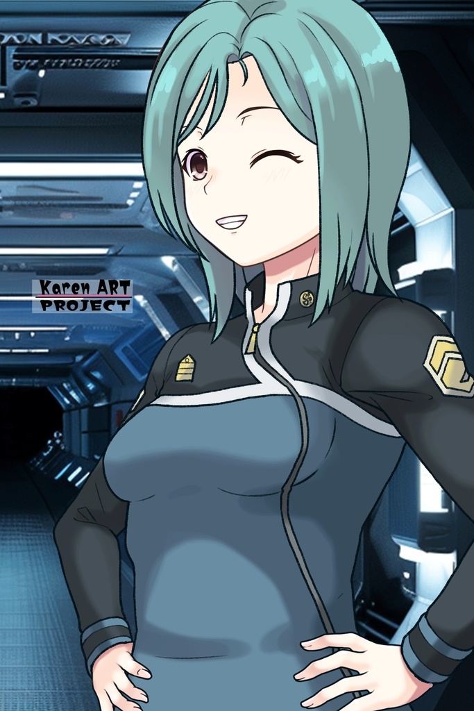 カレンちゃん+エウレカのA.C.I.D.制服【交響詩篇エウレカセブン02】斜め前アングル Karen is wearing EUREKA's A.C.I.D. Uniform【EUREKA SEVEN HI-EVOLUTION02】Diagonal front angle