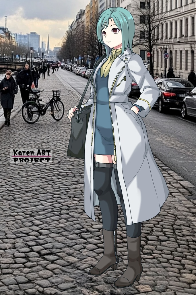 カレンちゃん+エウレカのA.C.I.D.制服【交響詩篇エウレカセブン02】斜め前アングル Karen is wearing EUREKA's A.C.I.D. Uniform【EUREKA SEVEN HI-EVOLUTION02】Diagonal front angle