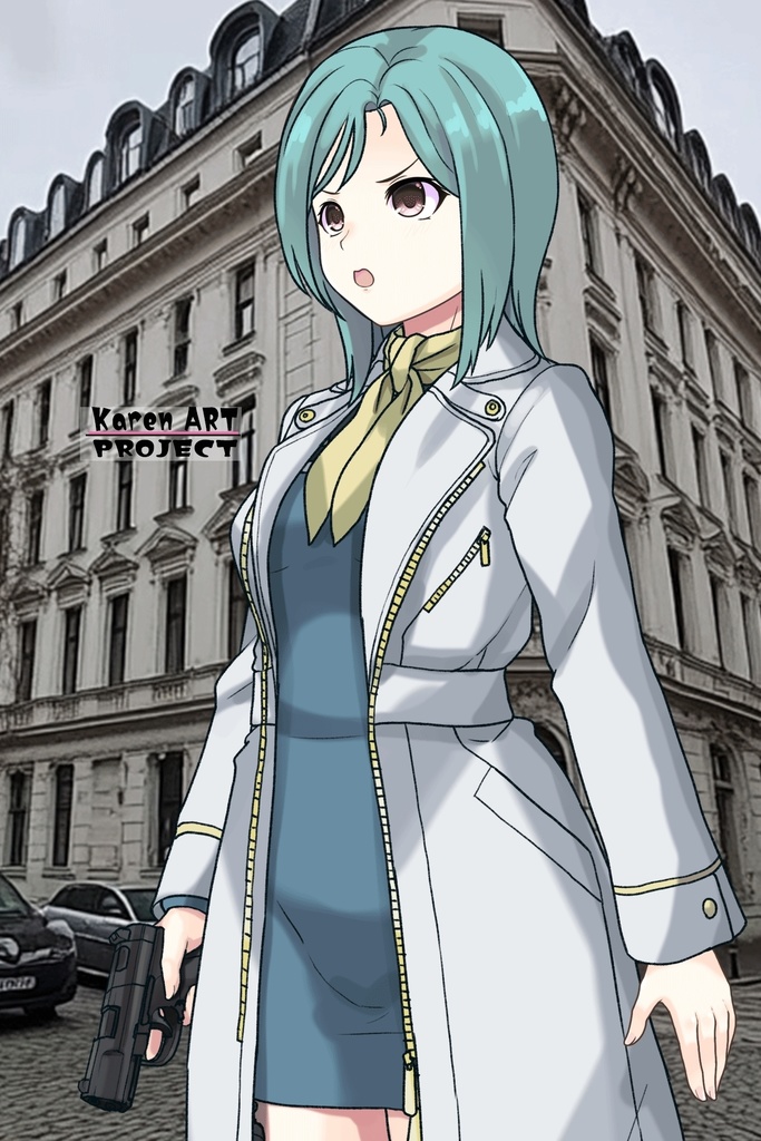 カレンちゃん+エウレカのA.C.I.D.制服【交響詩篇エウレカセブン02】斜め前アングル Karen is wearing EUREKA's A.C.I.D. Uniform【EUREKA SEVEN HI-EVOLUTION02】Diagonal front angle