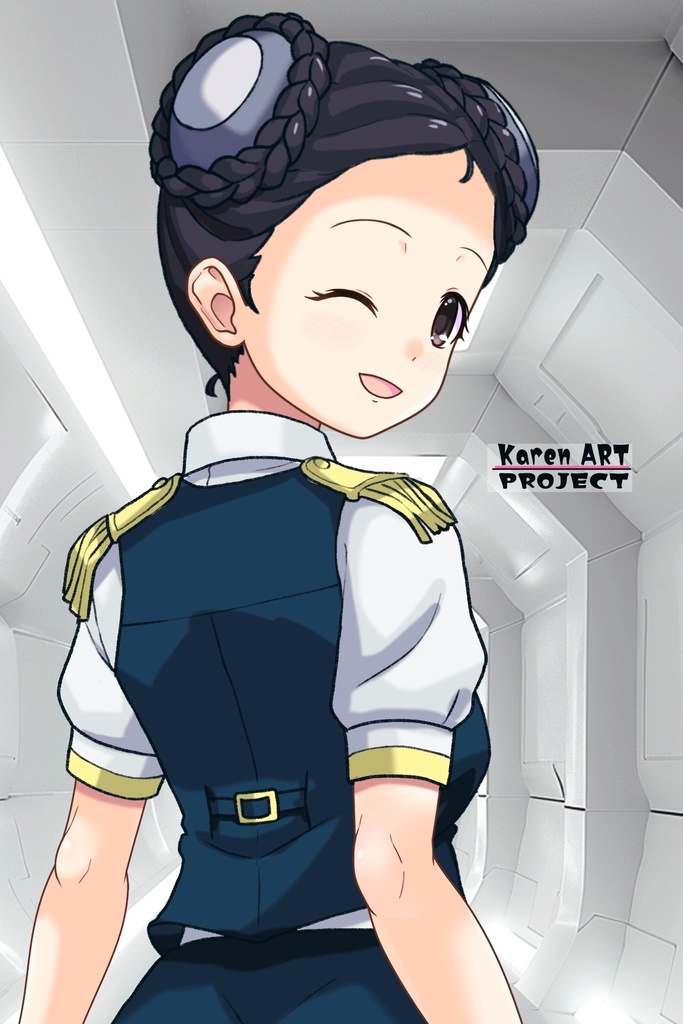 ゆりちゃん+スーパー6のラ・ラ・ランドのA.C.I.D.制服【交響詩篇エウレカセブン01】 Yuri is wearing a member of Super6,La La Land's A.C.I.D. Uniform【EUREKA SEVEN HI-EVOLUTION01】