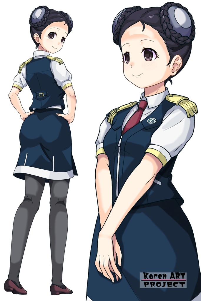 ゆりちゃん+スーパー6のラ・ラ・ランドのA.C.I.D.制服【交響詩篇エウレカセブン01】 Yuri is wearing a member of Super6,La La Land's A.C.I.D. Uniform【EUREKA SEVEN HI-EVOLUTION01】