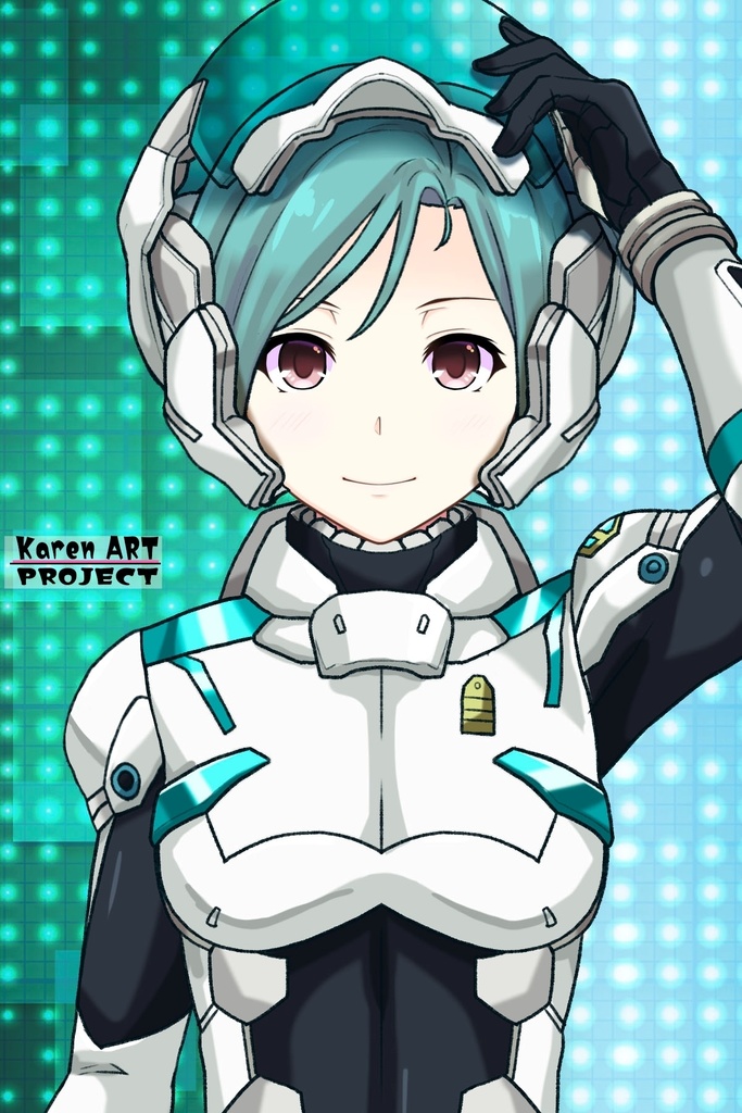 カレンちゃん+エウレカのA.C.I.D.パイロットスーツ(Normal)【交響詩篇エウレカセブン07】正面アングル Karen is wearing EUREKA's A.C.I.D. Pilot Suit(Normal)【EUREKA SEVEN HI-EVOLUTION07】Front Angle