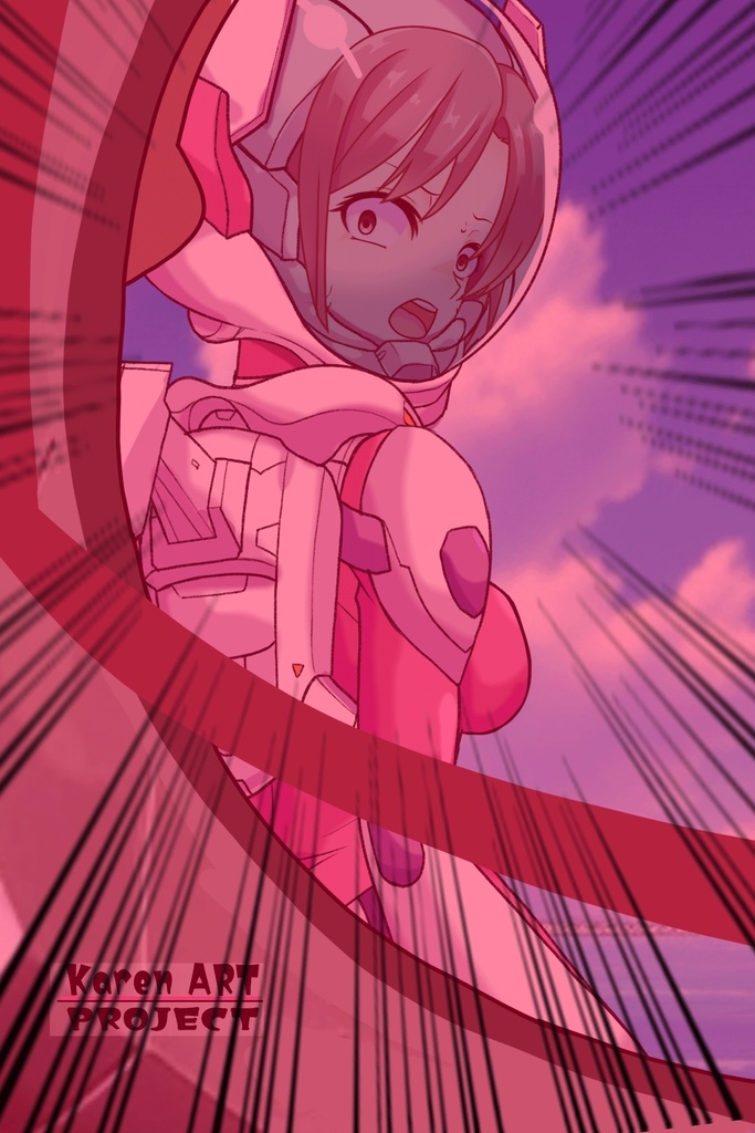 カレンちゃん+ネーナ・トリニティーのノーマルスーツ【機動戦士ガンダム00】02 背面アングル Karen is wearing Nena Trinity's Normal Suit【Mobile Suit Gundam 00】02 Back Angle