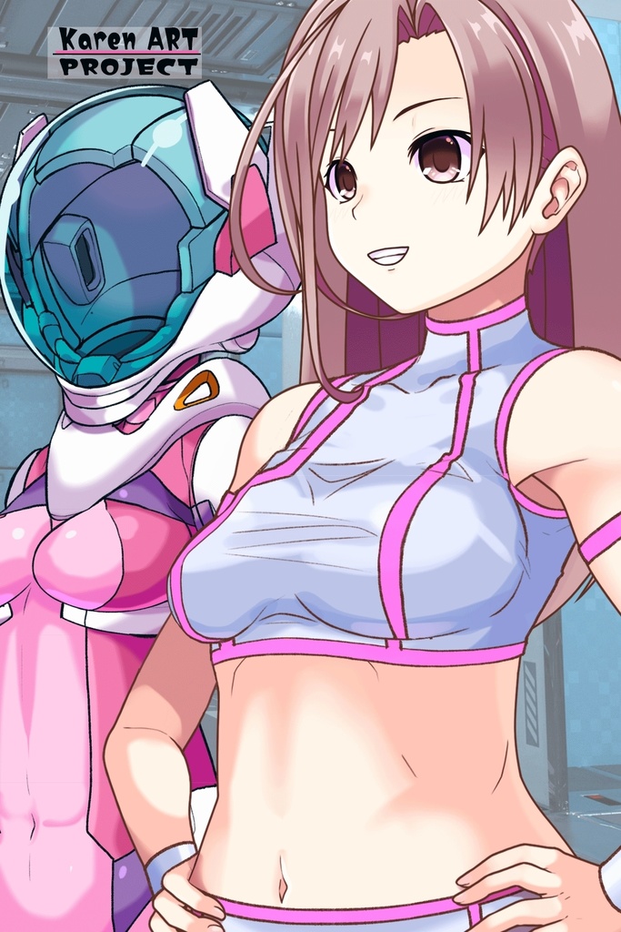 カレンちゃん+ネーナ・トリニティーのインナースーツ【機動戦士ガンダム00】03 斜め前・背面アングル Karen is wearing Nena Trinity's Inner Suit【Mobile Suit Gundam 00】03 Diagonal front angle & Back Angle