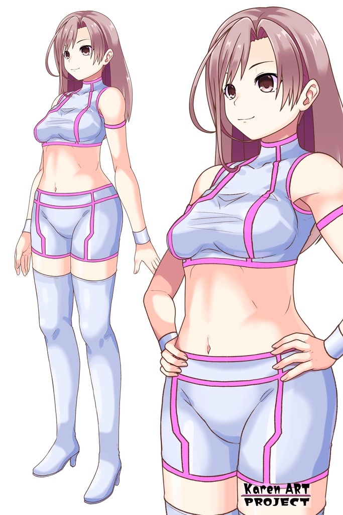 カレンちゃん+ネーナ・トリニティーのインナースーツ【機動戦士ガンダム00】03 斜め前・背面アングル Karen is wearing Nena Trinity's Inner Suit【Mobile Suit Gundam 00】03 Diagonal front angle & Back Angle