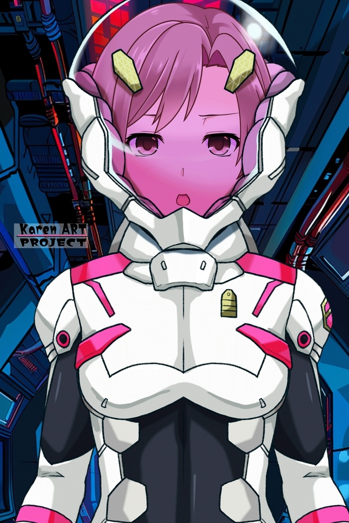 カレンちゃん+エウレカのA.C.I.D.パイロットスーツ(Karen Original Color)【交響詩篇エウレカセブン13】正面アングル Karen is wearing EUREKA's A.C.I.D. Pilot Suit(Karen Original Color)【EUREKA SEVEN HI-EVOLUTION13】Front Angle