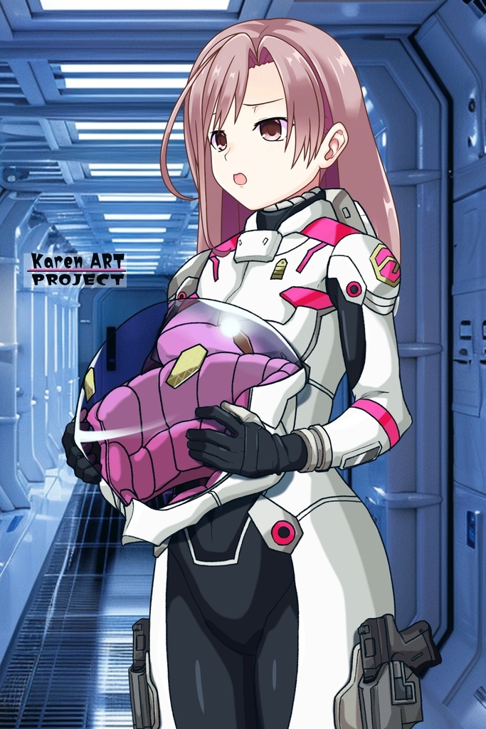 カレンちゃん+エウレカのA.C.I.D.パイロットスーツ(Karen Original Color)【交響詩篇エウレカセブン14】斜め前アングル Karen is wearing EUREKA's A.C.I.D. Pilot Suit(Karen Original Color)【EUREKA SEVEN HI-EVOLUTION】Diagonal front angle