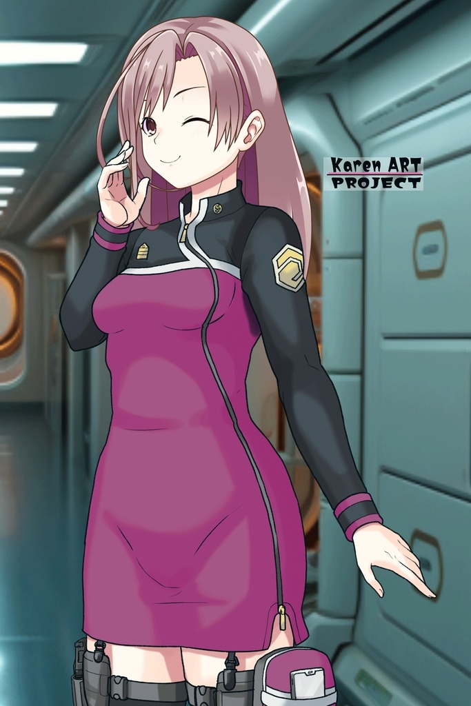 カレンちゃん+エウレカのA.C.I.D.制服(Karen Original Color)【交響詩篇エウレカセブン16】 Karen is wearing EUREKA's A.C.I.D. Uniform(Karen Original Color)【EUREKA SEVEN HI-EVOLUTION16】