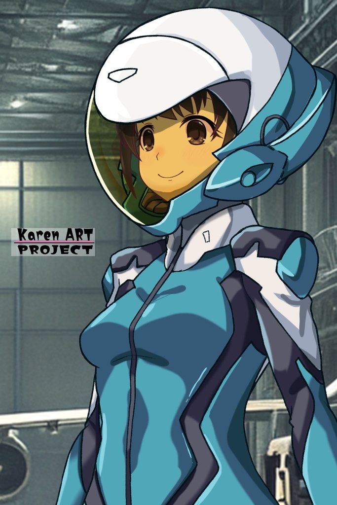 ゆりちゃん+白崎イリスのパイロットスーツ(ゆりちゃんHair)【Classroom☆Crisis 04】斜め前アングル Yuri is wearing Iris Shirasaki's Pilot Suit (Yuri’s Hair)【Classroom☆Crisis 04】 Diagonal front angle