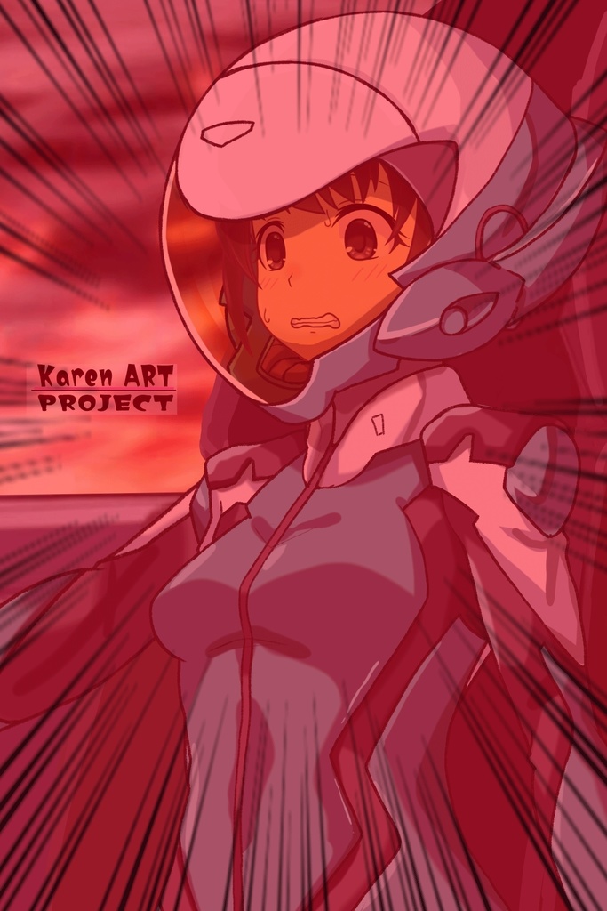 ゆりちゃん+白崎イリスのパイロットスーツ(ゆりちゃんHair)【Classroom☆Crisis 04】斜め前アングル Yuri is wearing Iris Shirasaki's Pilot Suit (Yuri’s Hair)【Classroom☆Crisis 04】 Diagonal front angle