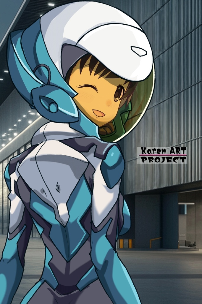 ゆりちゃん+白崎イリスのパイロットスーツ(ゆりちゃんHair)【Classroom☆Crisis 05】 背面アングル Yuri is wearing Iris Shirasaki's Pilot Suit (Yuri’s Hair)【Classroom☆Crisis 05】 Back Angle