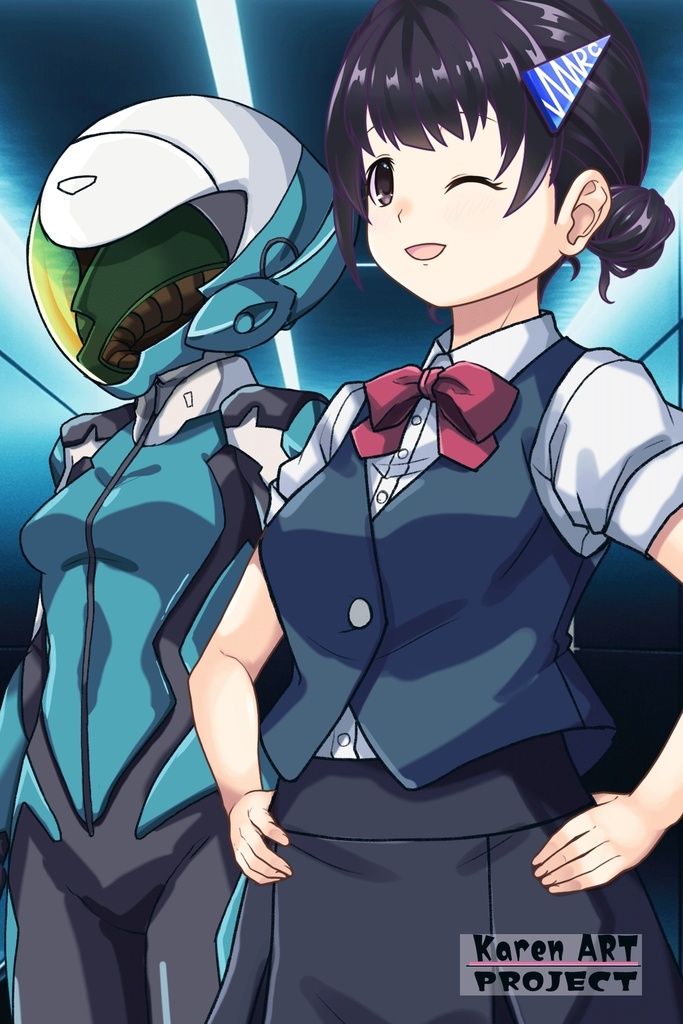 ゆりちゃん+白崎イリスの制服(ゆりちゃんHair)【Classroom☆Crisis 06】 斜め前・背面アングル Yuri is wearing Iris Shirasaki's School Uniform (Yuri’s Hair)【Classroom☆Crisis 06】 Diagonal front angle & Back Angle