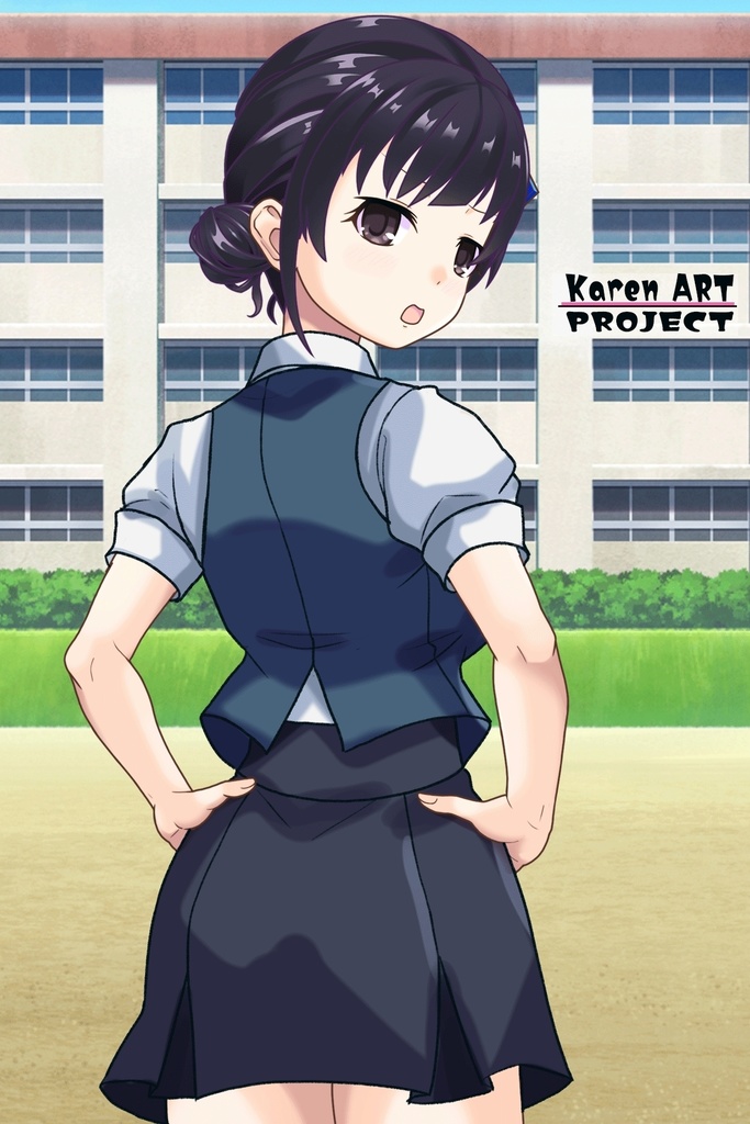 ゆりちゃん+白崎イリスの制服(ゆりちゃんHair)【Classroom☆Crisis 06】 斜め前・背面アングル Yuri is wearing Iris Shirasaki's School Uniform (Yuri’s Hair)【Classroom☆Crisis 06】 Diagonal front angle & Back Angle