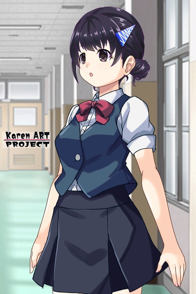 ゆりちゃん+白崎イリスの制服(ゆりちゃんHair)【Classroom☆Crisis 06】 斜め前・背面アングル Yuri is wearing Iris Shirasaki's School Uniform (Yuri’s Hair)【Classroom☆Crisis 06】 Diagonal front angle & Back Angle