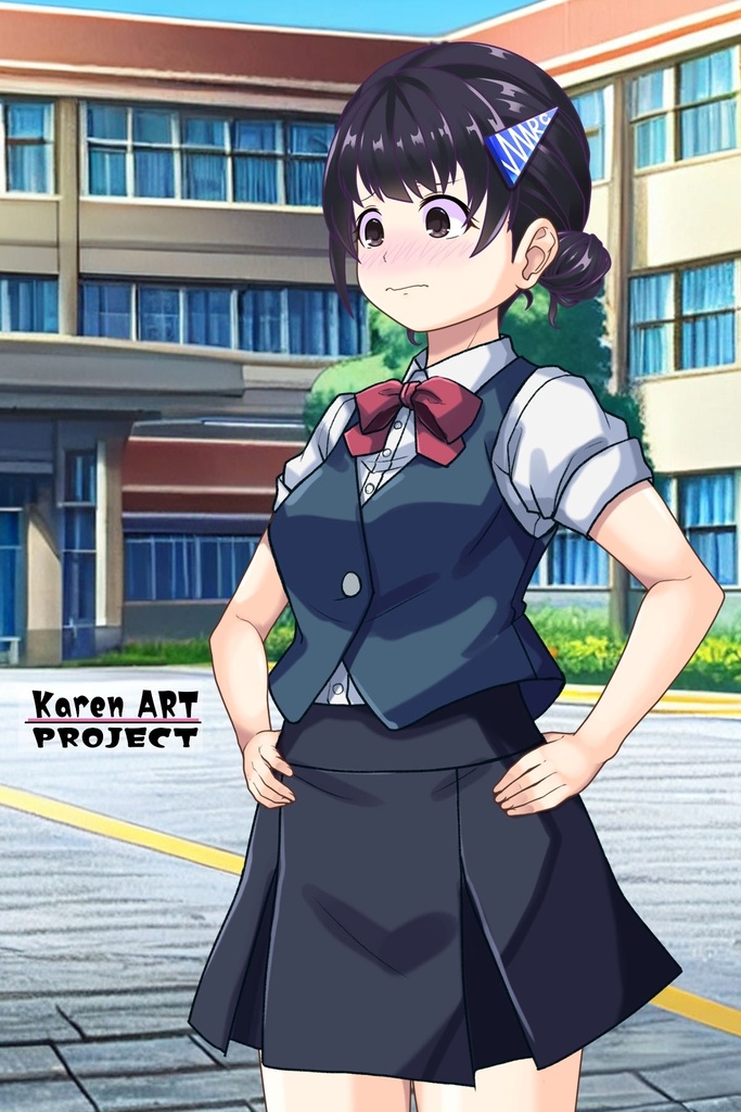 ゆりちゃん+白崎イリスの制服(ゆりちゃんHair)【Classroom☆Crisis 06】 斜め前・背面アングル Yuri is wearing Iris Shirasaki's School Uniform (Yuri’s Hair)【Classroom☆Crisis 06】 Diagonal front angle & Back Angle