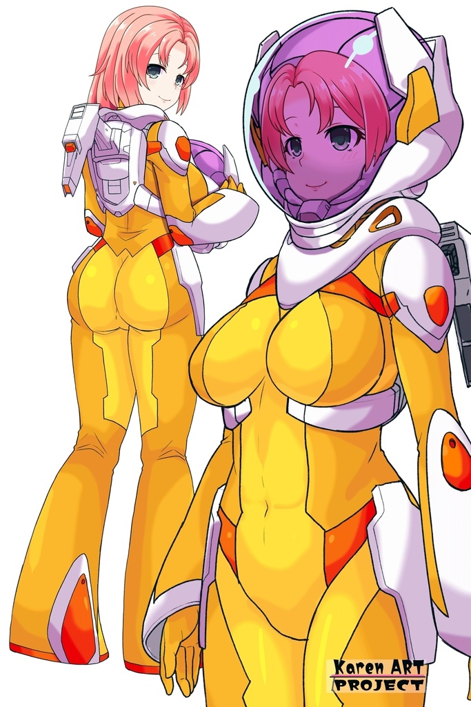 亜美ちゃん+ネーナ・トリニティーのノーマルスーツ(Ami Original Color)【機動戦士ガンダム00】06 斜め前アングル Ami is wearing Nena Trinity's Normal Suit(Ami Original Color)【Mobile Suit Gundam 00】06Diagonal front angle