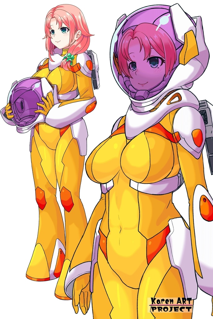 亜美ちゃん+ネーナ・トリニティーのノーマルスーツ(Ami Original Color)【機動戦士ガンダム00】06 斜め前アングル Ami is wearing Nena Trinity's Normal Suit(Ami Original Color)【Mobile Suit Gundam 00】06Diagonal front angle