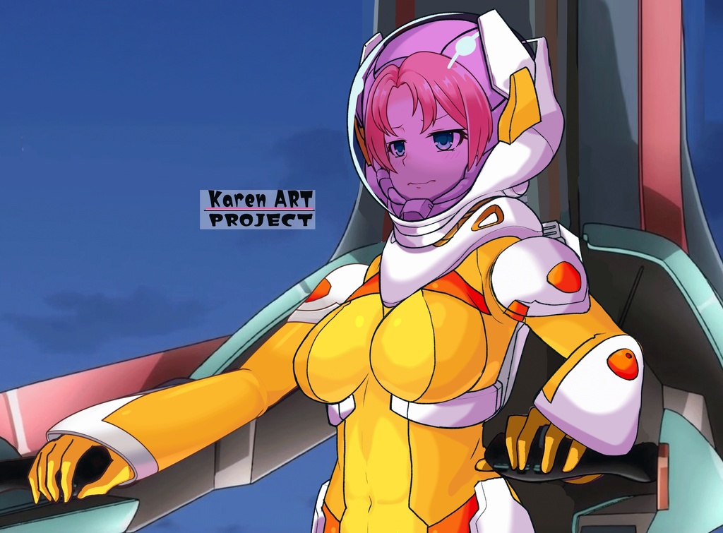 亜美ちゃん+ネーナ・トリニティーのノーマルスーツ(Ami Original Color)【機動戦士ガンダム00】06 斜め前アングル Ami is wearing Nena Trinity's Normal Suit(Ami Original Color)【Mobile Suit Gundam 00】06Diagonal front angle