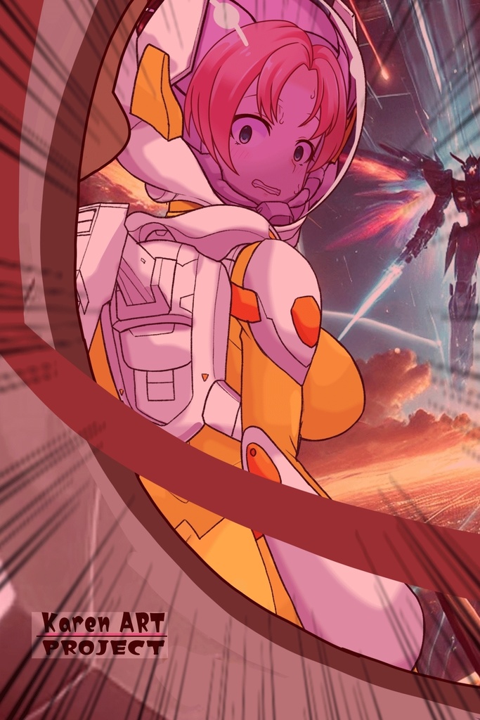 亜美ちゃん+ネーナ・トリニティーのノーマルスーツ(Ami Original Color)【機動戦士ガンダム00】07 背面アングル Ami is wearing Nena Trinity's Normal Suit(Ami Original Color)【Mobile Suit Gundam 00】07 Back Angle