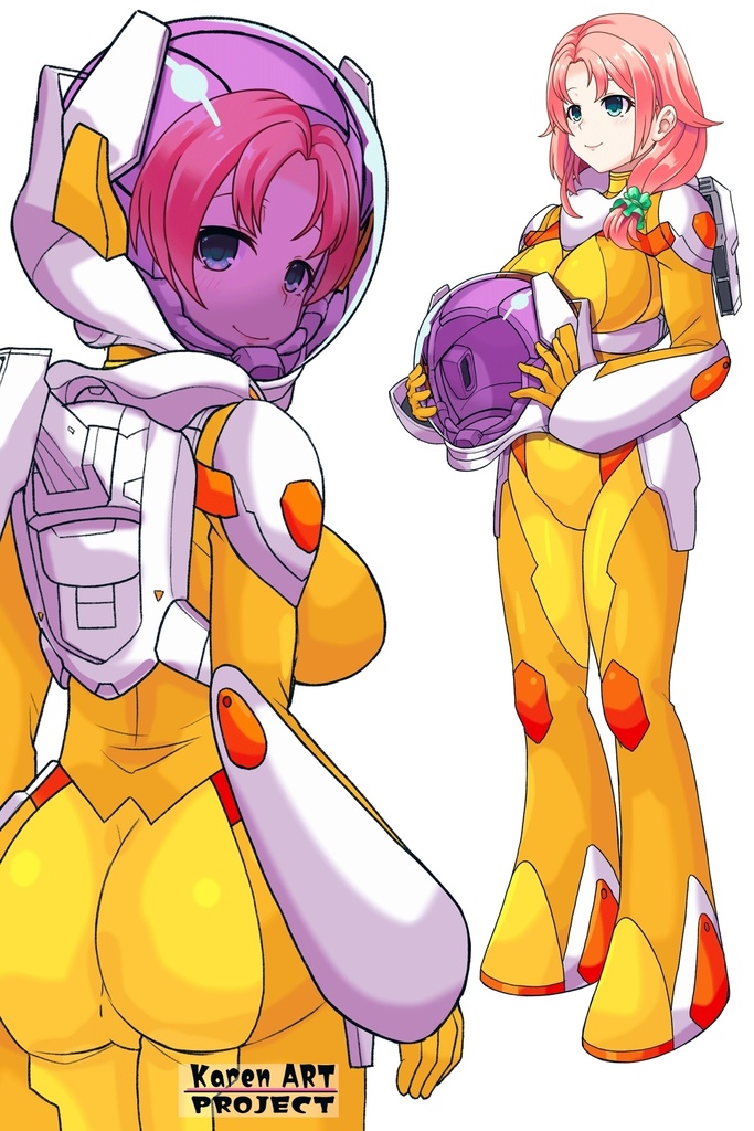 亜美ちゃん+ネーナ・トリニティーのノーマルスーツ(Ami Original Color)【機動戦士ガンダム00】07 背面アングル Ami is wearing Nena Trinity's Normal Suit(Ami Original Color)【Mobile Suit Gundam 00】07 Back Angle