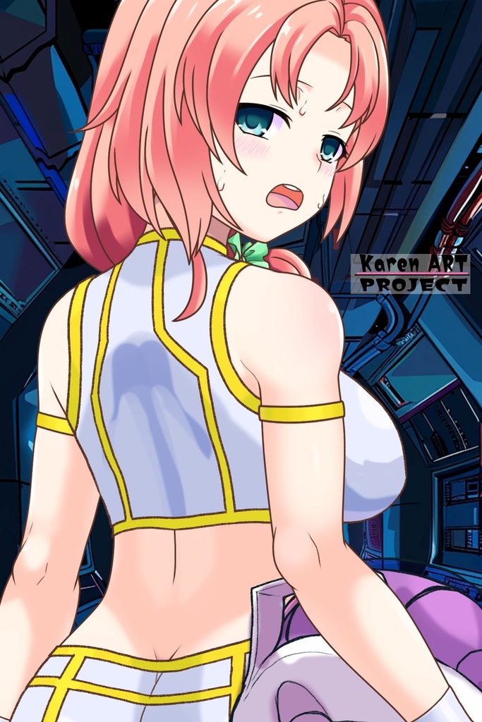 亜美ちゃん+ネーナ・トリニティーのインナースーツ(Ami Original Color)【機動戦士ガンダム00】08 斜め前・背面アングル Ami is wearing Nena Trinity's Inner Suit(Ami Color)【Mobile Suit Gundam 00】08Diagonal front angle & Back Angle