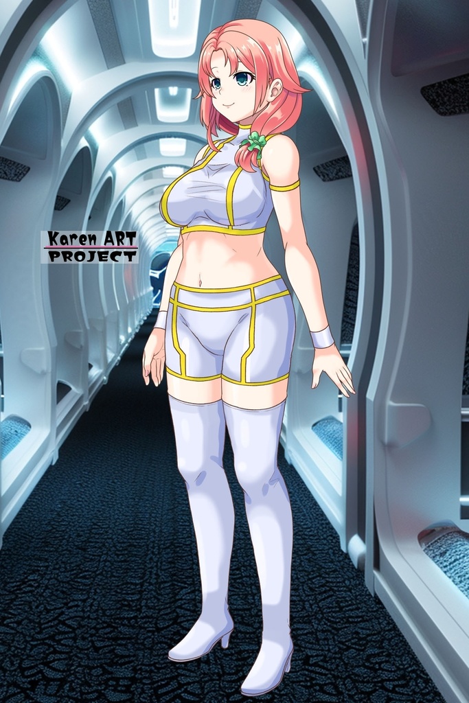 亜美ちゃん+ネーナ・トリニティーのインナースーツ(Ami Original Color)【機動戦士ガンダム00】08 斜め前・背面アングル Ami is wearing Nena Trinity's Inner Suit(Ami Color)【Mobile Suit Gundam 00】08Diagonal front angle & Back Angle