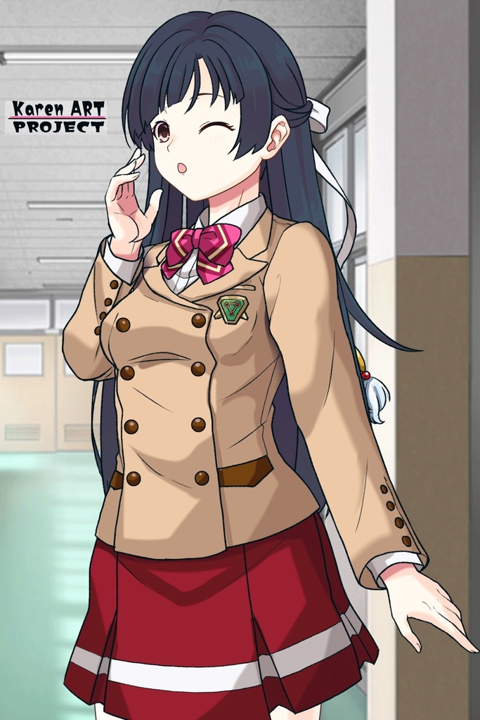 カレンちゃん+流木野サキの制服【革命機ヴァルヴレイブ04】 Karen is wearing Saki Rukino's School Uniform【Revolutionary Machine Valvrave04】