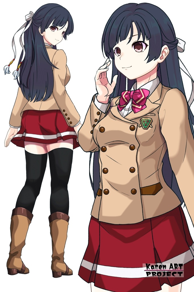 カレンちゃん+流木野サキの制服【革命機ヴァルヴレイブ04】 Karen is wearing Saki Rukino's School Uniform【Revolutionary Machine Valvrave04】