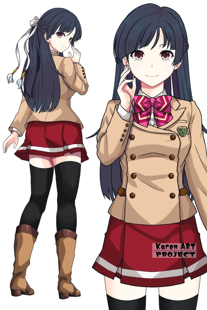 カレンちゃん+流木野サキの制服【革命機ヴァルヴレイブ04】 Karen is wearing Saki Rukino's School Uniform【Revolutionary Machine Valvrave04】