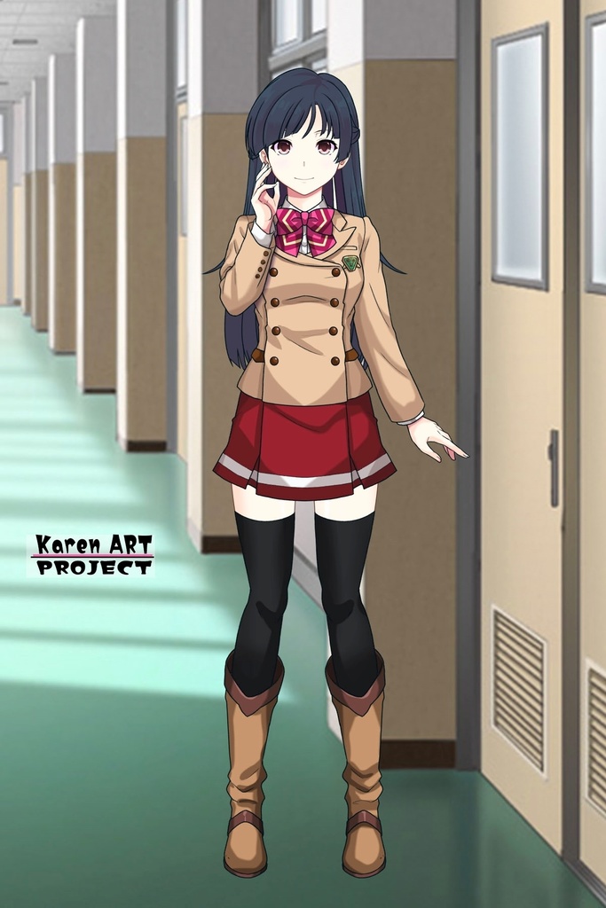 カレンちゃん+流木野サキの制服【革命機ヴァルヴレイブ04】 Karen is wearing Saki Rukino's School Uniform【Revolutionary Machine Valvrave04】