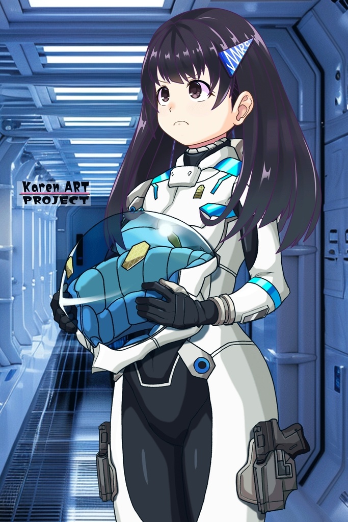 ゆりちゃん+エウレカのA.C.I.D.パイロットスーツ(Yuri Original Color)【交響詩篇エウレカセブン09】斜め前アングル Yuri is wearing EUREKA's A.C.I.D. Pilot Suit【EUREKA SEVEN HI-EVOLUTION09】Diagonal front angle