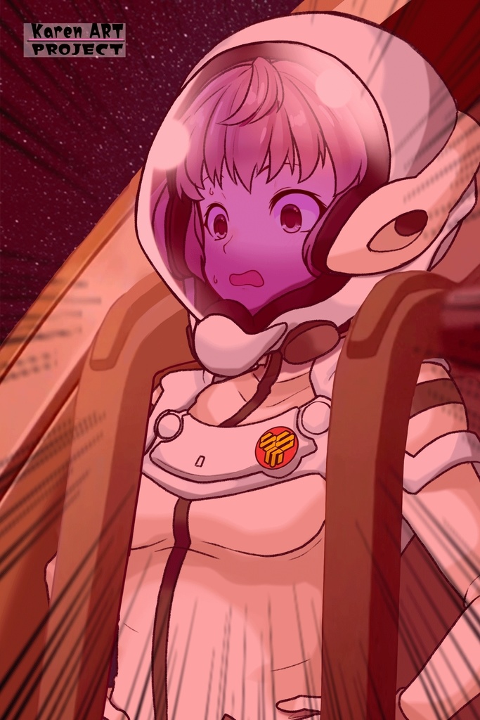 カレンちゃん+シェリル・ノームのパイロットスーツ【マクロスF02】斜め前アングル Karen is wearing Sheryl Nome's Pilot Suit【MACROSS Frontier02】Diagonal front angle