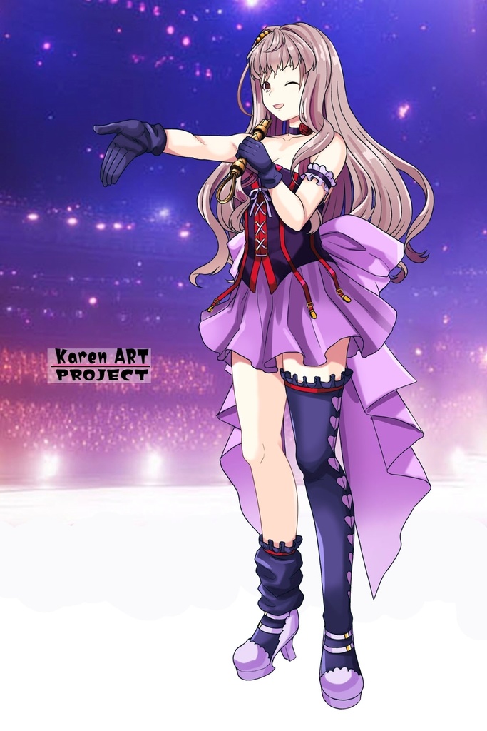 カレンちゃん+シェリル・ノームのステージ衣装【マクロスF04】 Karen is wearing Sheryl Nome's Dress【MACROSS Frontier04】