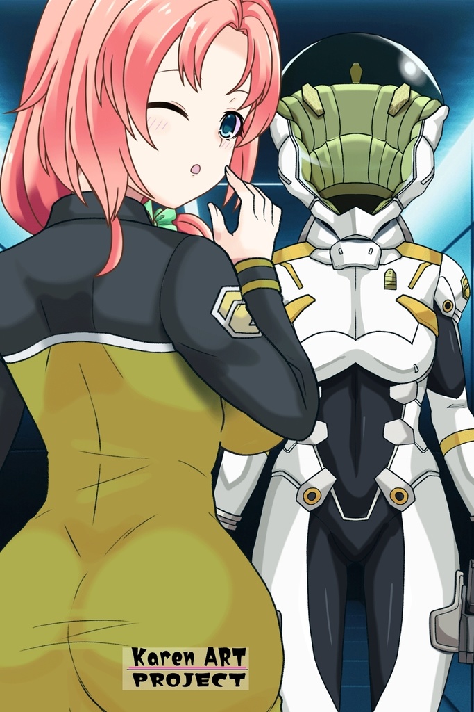 亜美ちゃん+エウレカのA.C.I.D.パイロットスーツ(Ami Original Color)【交響詩篇エウレカセブン01】正面アングル Ami is wearing EUREKA's A.C.I.D. Pilot Suit(Ami Original Color)【EUREKA SEVEN HI-EVOLUTION01】Front Angle