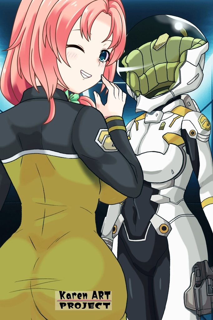 亜美ちゃん+エウレカのA.C.I.D.パイロットスーツ(Ami Original Color)【交響詩篇エウレカセブン02】斜め前アングル Ami is wearing EUREKA's A.C.I.D. Pilot Suit(Ami Original Color)【EUREKA SEVEN HI-EVOLUTION02】