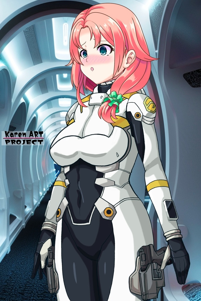 亜美ちゃん+エウレカのA.C.I.D.パイロットスーツ(Ami Original Color)【交響詩篇エウレカセブン02】斜め前アングル Ami is wearing EUREKA's A.C.I.D. Pilot Suit(Ami Original Color)【EUREKA SEVEN HI-EVOLUTION02】