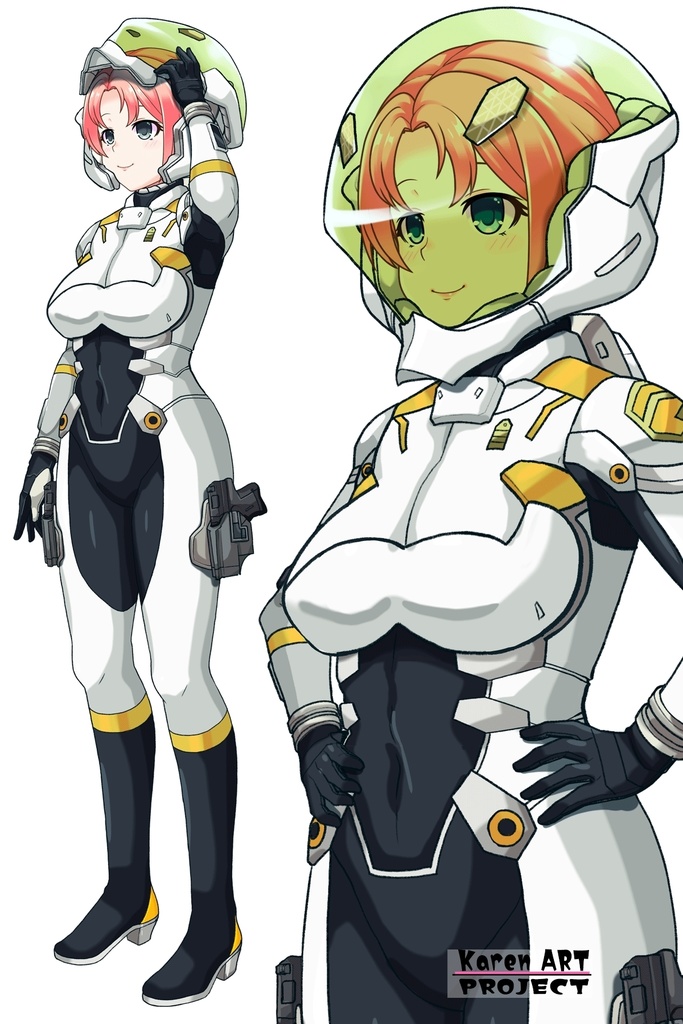 亜美ちゃん+エウレカのA.C.I.D.パイロットスーツ(Ami Original Color)【交響詩篇エウレカセブン02】斜め前アングル Ami is wearing EUREKA's A.C.I.D. Pilot Suit(Ami Original Color)【EUREKA SEVEN HI-EVOLUTION02】