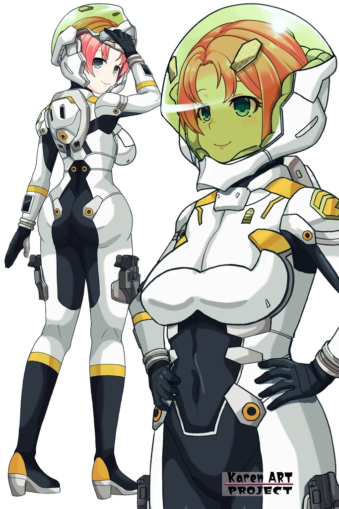 亜美ちゃん+エウレカのA.C.I.D.パイロットスーツ(Ami Original Color)【交響詩篇エウレカセブン02】斜め前アングル Ami is wearing EUREKA's A.C.I.D. Pilot Suit(Ami Original Color)【EUREKA SEVEN HI-EVOLUTION02】