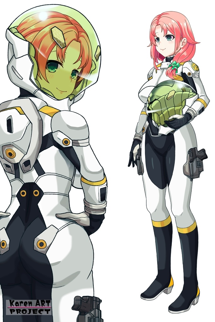 亜美ちゃん+エウレカのA.C.I.D.パイロットスーツ(Ami Original Color)【交響詩篇エウレカセブン03】背面アングル Ami is wearing EUREKA's A.C.I.D. Pilot Suit(Ami Original Color)【EUREKA SEVEN HI-EVOLUTION03】Back Angle