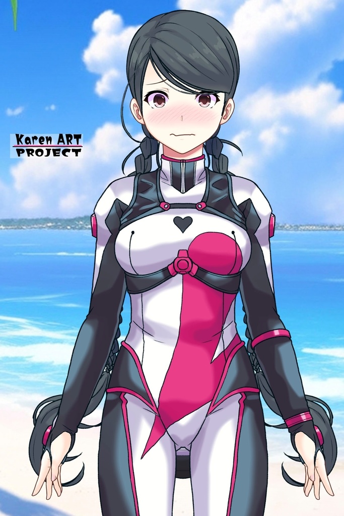 カレンちゃん+大木双葉のダイビング器材【あまんちゅ!】正面アングル Karen is wearing Ooki Futaba's Diving Equipment【Amanchu!01】Front Angle
