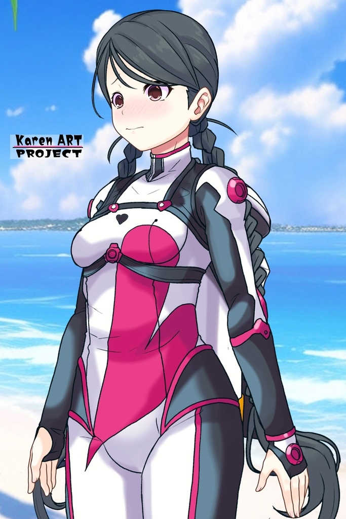 カレンちゃん+大木双葉のダイビング器材【あまんちゅ!02】斜め前アングル Karen is wearing Ooki Futaba's Diving Equipment【Amanchu!02】Diagonal front angle