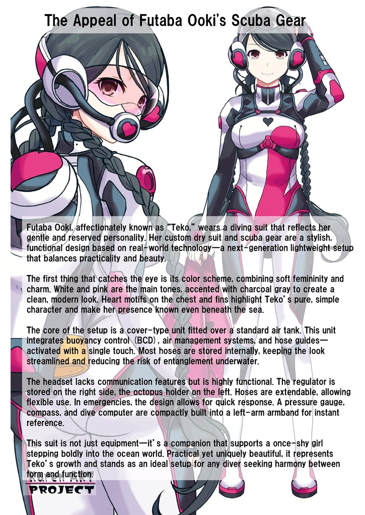 カレンちゃん+大木双葉のダイビング器材【あまんちゅ!02】斜め前アングル Karen is wearing Ooki Futaba's Diving Equipment【Amanchu!02】Diagonal front angle