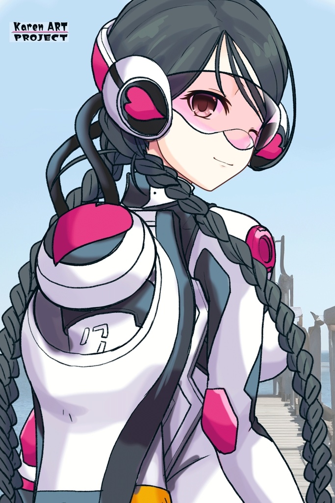 カレンちゃん+大木双葉のダイビング器材【あまんちゅ!03】背面アングル Karen is wearing Ooki Futaba's Diving Equipment【Amanchu!03】Back Angle