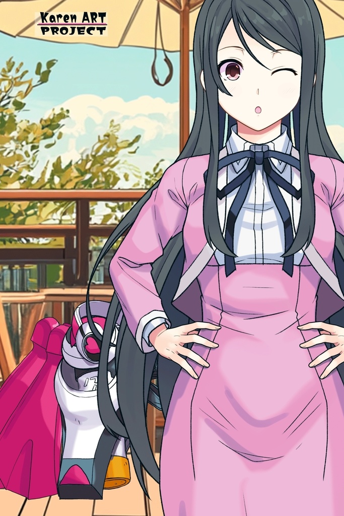 カレンちゃん+大木双葉の制服【あまんちゅ!04】 Karen is wearing Ooki Futaba's School Uniform【Amanchu!04】