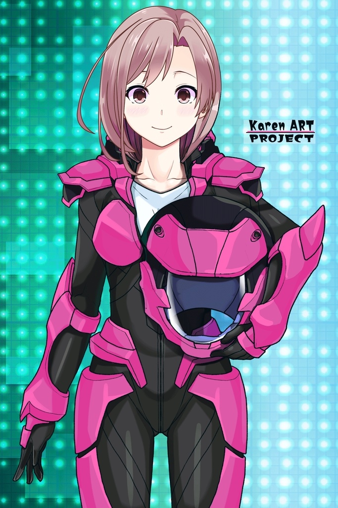 カレンちゃん+流木野サキのパイロットスーツ(Karen Original Color)【革命機ヴァルヴレイブ05】正面アングル Karen is wearing Saki Rukino's Pilot Suit(Karen Original Color)【Revolutionary Machine Valvrave05】Front Angle