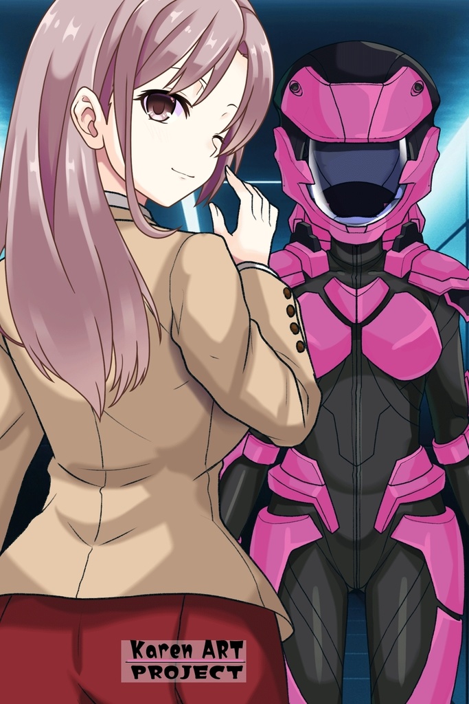 カレンちゃん+流木野サキのパイロットスーツ(Karen Original Color)【革命機ヴァルヴレイブ05】正面アングル Karen is wearing Saki Rukino's Pilot Suit(Karen Original Color)【Revolutionary Machine Valvrave05】Front Angle