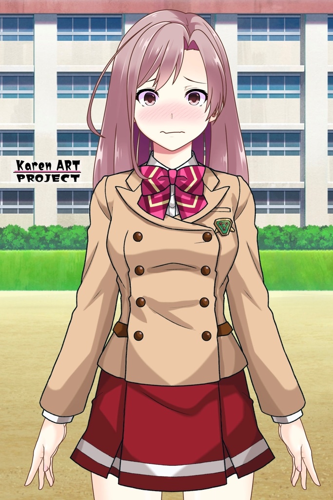 カレンちゃん+流木野サキの制服(Karen Original)【革命機ヴァルヴレイブ08】 Karen is wearing Saki Rukino's School Uniform(Karen Original)【Revolutionary Machine Valvrave08】